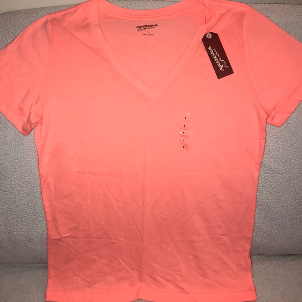 NWT ARIZONA neon orange tee. Large!